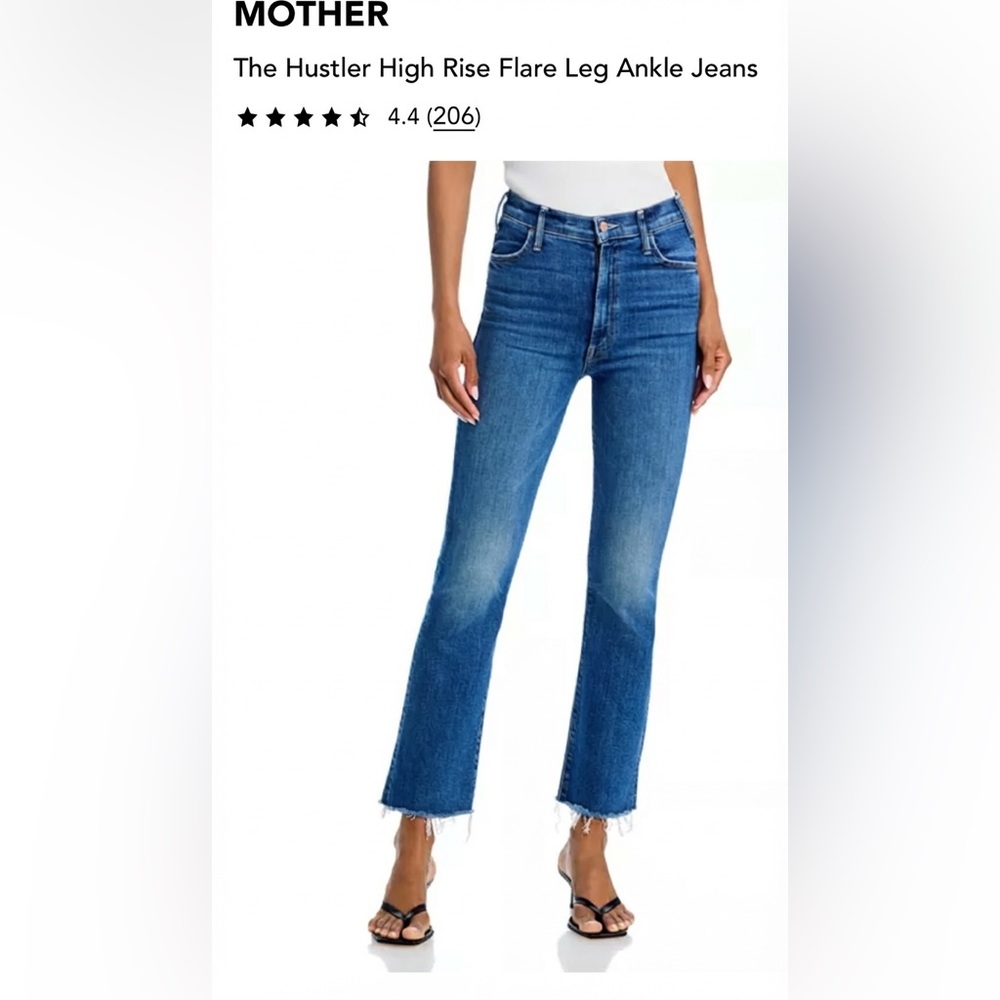 MOTHER Women's Mid Rise Dazzler Frayed Ankle Jeans
